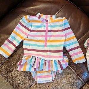 2/$10 Skirted long sleeve swimsuit